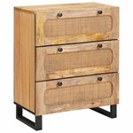 vidaXL Buffet 3 Pièces Marron 180 x 33 x 75 cm Bois de mangue massif