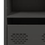 vidaXL Buffet haut noir 101 5x39x103 5 cm acier