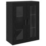 vidaXL Armoires Murailles 2 Pièces Chêne noir 69 5 x 34 x 90 cm