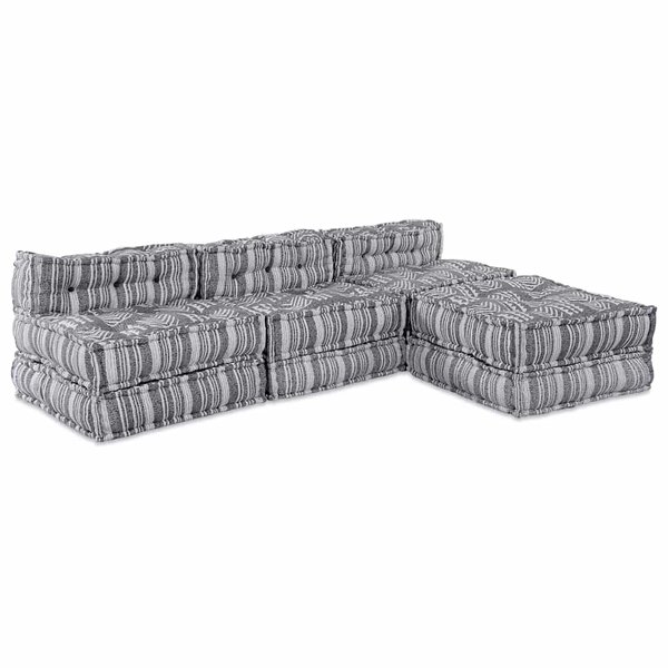 vidaXL Coussin 4 Pièces Gris clair 70 x 70 x 54 cm Polyester