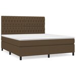 vidaXL Sommier à lattes de lit avec matelas Marron foncé 180x200 cm