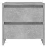 vidaXL Tables de chevet 2Pièces gris béton 45x34 5x44 5cm bois ingénierie