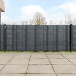 vidaXL Paravents de balcon 10 Pièces anthracite 255x19 cm résine tressée