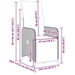 vidaXL Ensemble de bistro de jardin 5 Pièces coussins gris poly rotin