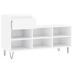 vidaXL Armoire à chaussure Blanc brillant 102x36x60 cm Bois ingénierie