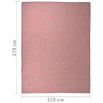vidaXL Tapis à tissage plat d'extérieur 120x170 cm Rouge