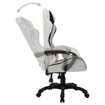 Chaise fauteuil siège pivotante de bureau informatique étude de jeux vidéo avec LED RVB et similicuir multicolore 02_0024198