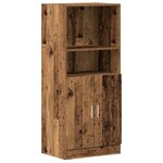 vidaXL Ensemble d'armoires de cuisine 2 Pièces vieux bois