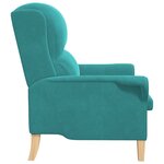 vidaXL fauteuil Turquoise 76 x 94 x 102 cm Velours