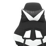 vidaXL Chaise de jeu pivotante Noir et blanc Similicuir