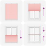 vidaXL Store plissé rose 105x100 cm largeur du tissu 104 4cm polyester