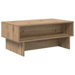 vidaXL Table basse Chêne artisanal 80 x 46 x 35 cm Bois d'ingénierie