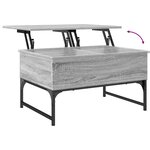vidaXL Table basse sonoma gris 70x50x40 cm bois d'ingénierie et métal