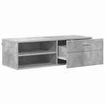 vidaXL Meuble TV Blanc brillant 100.5 x 39 x 30 cm Bois d'ingénierie