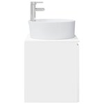vidaXL Vanité de lavabo mural Blanc brillant 49 5 x 44 5 x 65 cm