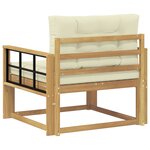 vidaXL Sofa de milieu extérieur Polyester Blanc