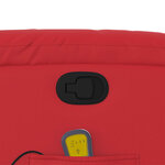 vidaXL Fauteuil de massage inclinable rouge similicuir