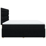 vidaXL Sommier à lattes de lit avec matelas Noir 180x200 cm Tissu