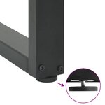 vidaXL Pieds de table basse en U 2 pièces Anthracite 60 x (42-43) cm Acier