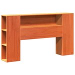 vidaXL Cadre de lit sans matelas cire marron 120x190cm bois pin massif
