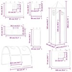 vidaXL Rideaux pour lit mezzanine avec tunnel et tour rose
