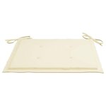 vidaXL Chaises de jardin avec coussins crème lot de 2 Bois teck massif