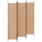 vidaXL Paravent 5 panneaux Beige 250 x 220 cm Tissu