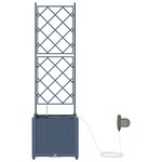Jardinières vidaXL avec système d'irrigation pour jardin Gris