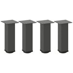 vidaXL Pieds de table basse 4 pièces Anthracite 30-32 cm Acier