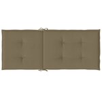 vidaXL Coussins de chaise à dossier haut lot de 2 taupe mélangé tissu