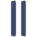 vidaXL Tête de lit avec oreilles Bleu 93x16x118/128 cm Tissu