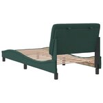 vidaXL Cadre de lit sans matelas vert foncé 90x190 cm velours