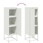 vidaXL Buffet haut blanc 36x39x123 cm acier