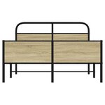vidaXL Cadre de lit sans matelas 120x200 cm chêne sonoma