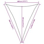 vidaXL Voile d'ombrage 160 g/m² triangulaire sable 4x5x5 m PEHD
