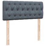 vidaXL Lit ottoman avec matelas gris foncé 120x190 cm velours
