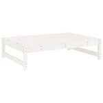 vidaXL Repose-pied de jardin 120x80 cm blanc bois de pin massif