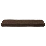 vidaXL Tapis d'escalier autocollants 30 pièces 65 x 21 x 4 cm Marron Bord rectangulaire