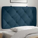 vidaXL Coussin de tête de lit bleu 80 cm velours