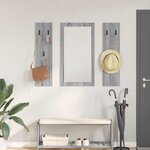 vidaXL Porte-manteau mural Montage mural Sonoma gris 96 x 1 5 x 90 cm