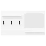 vidaXL Porte-manteau mural Blanc 90 x 10 x 50 cm Bois d'ingénierie