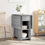 vidaXL Table à dîner 115 x 70 x 75 cm Bois d'ingénierie Sonoma gris