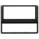 vidaXL Étagère murale avec barre noir 40x25x30 cm