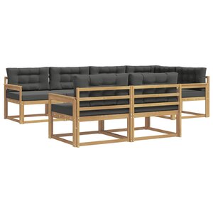 vidaXL Ensemble de canapés d'extérieur 6 pc Blanc et anthracite