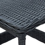 vidaXL Salon de jardin avec coussins 3 Pièces résine tressée gris foncé