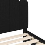 vidaXL Cadre de lit pour tout-petit avec tête de lit Noir 70 x 140 cm