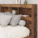 vidaXL Tête de lit de rangement Bois ancien 135 cm Bois d'ingénierie