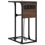 vidaXL Table de chevet Chêne marron Bois d'ingénierie