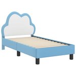 vidaXL Cadre de lit pour tout-petit avec tête de lit Bleu 70 x 140 cm