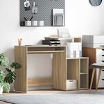 vidaXL Bureau avec Rangement Chêne sonoma 120.5 x 44 x 88.5 cm